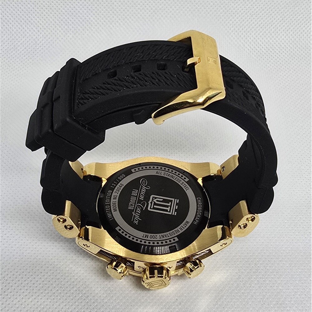 Women's Jason Taylor Invicta Limited Edition Diamonds Black Gold Watch 29046 11 - Picture 8 of 10